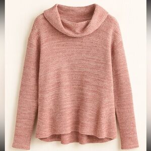 Pink Cowl Neck Sweater